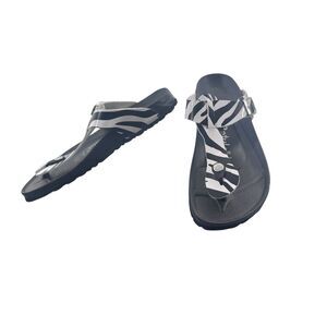 Betula Birkenstock Gizeh ZEBRA Print Sandals  Women’s Size 9/40